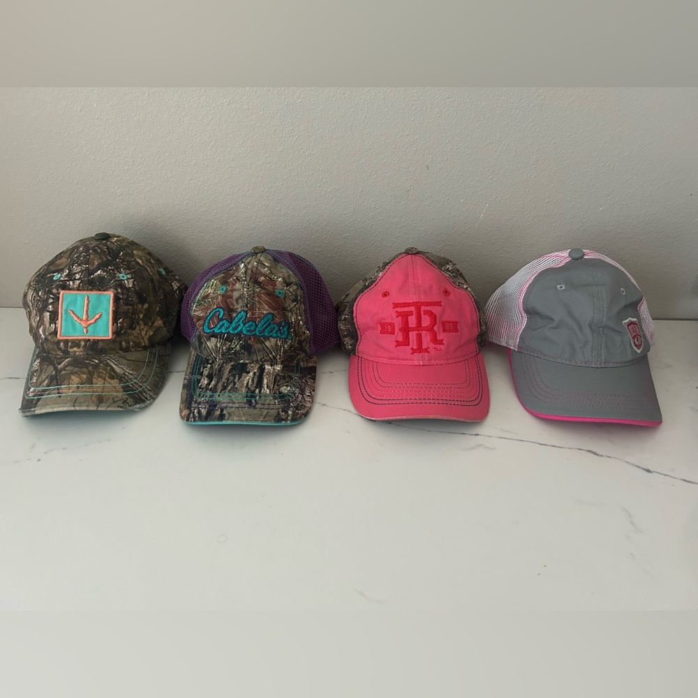 Camo and Hunting Women's Hat Bundle. Realtree, Mossy Oak and Cabela’s